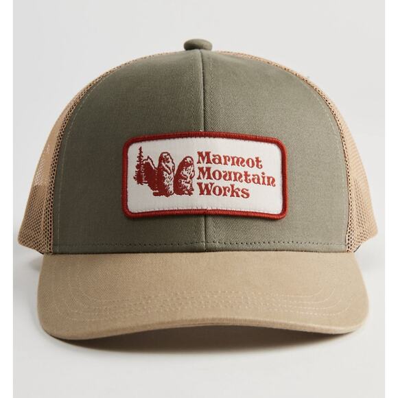 Marmot Mountain Works Trucker Snapback Hat Cap Mesh Back Est. 1974 Retro NWT - Picture 2 of 4